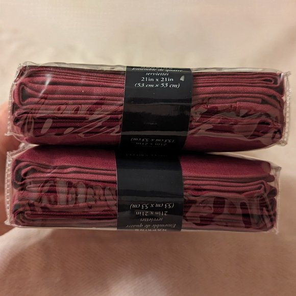 NWT Waterford "Corra" Linen Napkins SET of 8 - Picture 4 of 11